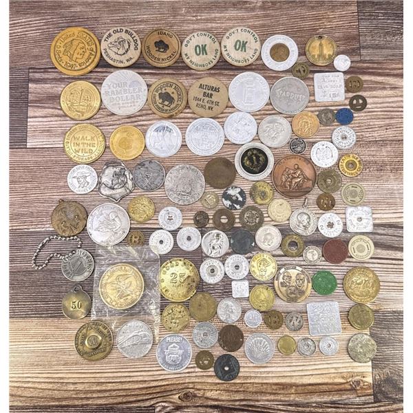 Collection of Assorted Trade Tokens