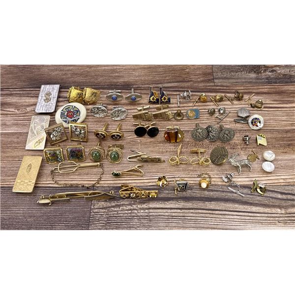Collection of Assorted Cufflinks Tie Bars