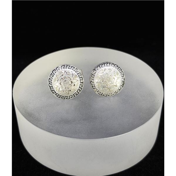 Alpaca Mayan Sundial Cufflinks