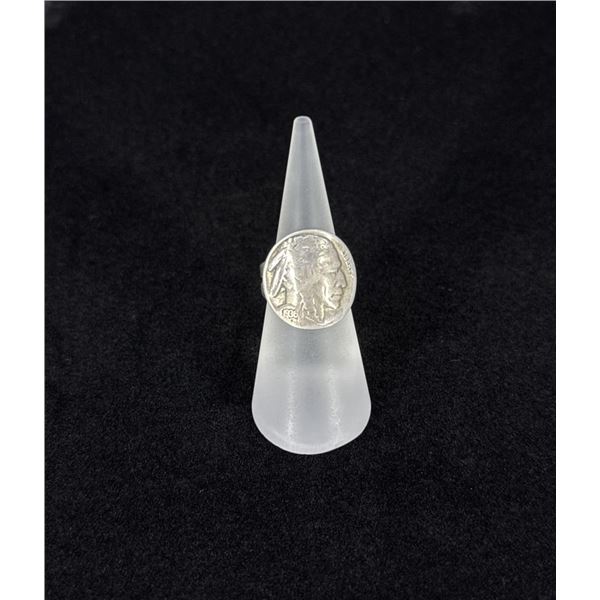 Navajo Sterling Silver Buffalo Nickel Ring