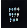 Image 1 : Navajo Sterling Turquoise Squash Blossom Pieces