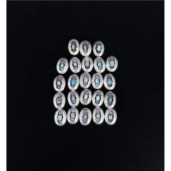 Navajo Sterling Turquoise Squash Blossom Pieces