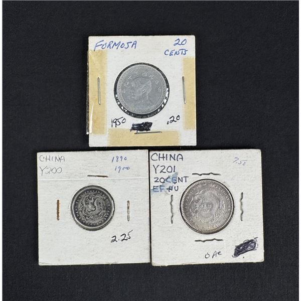 Chinese Formosa Silver Coins Y200 Y201