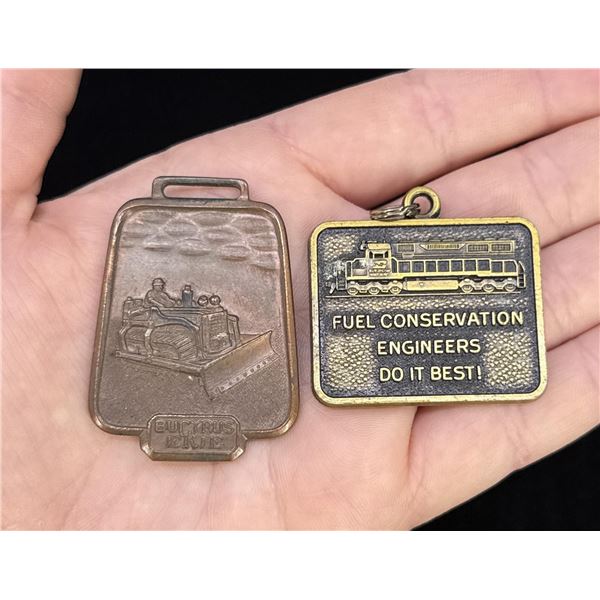 Buckyrus and BNR Railway Watch Fobs