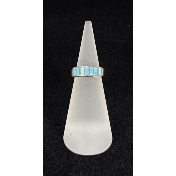 Sterling Silver Turquoise Block Ring