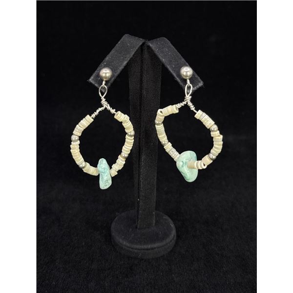 Zuni Heishi Turquoise Earrings