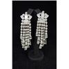 Image 1 : Weiss Costume Rhinestone Dangle Earrings