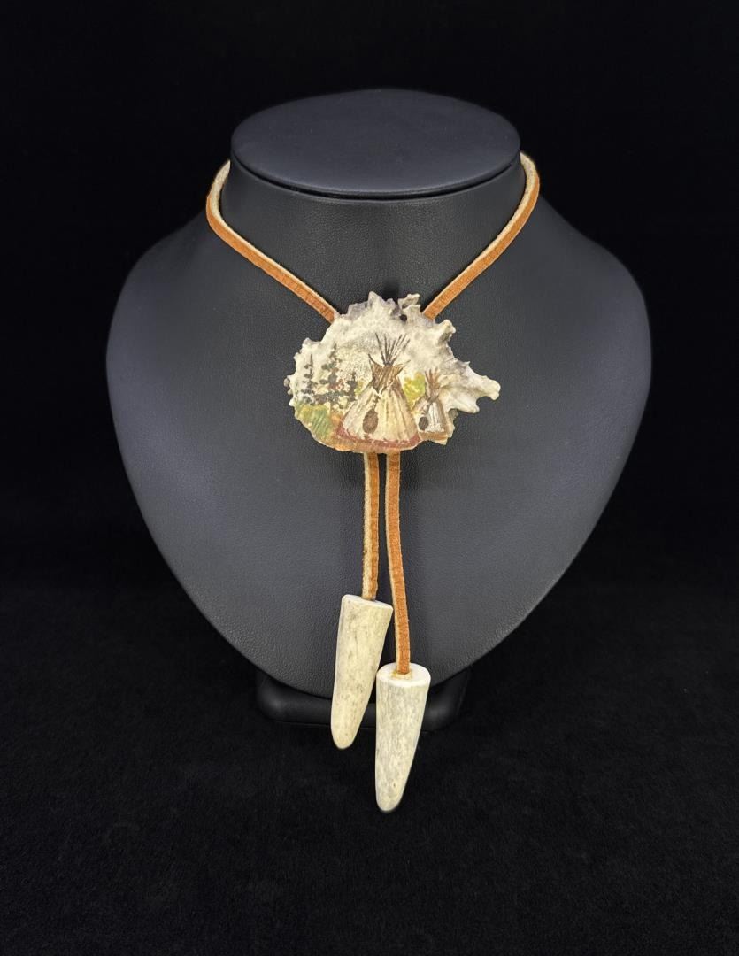 Miles Rodda Montana Tipi Antler Bolo Tie