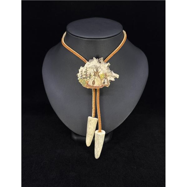Miles Rodda Montana Tipi Antler Bolo Tie