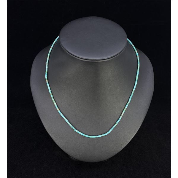 Santo Domingo Rolled Turquoise Necklace