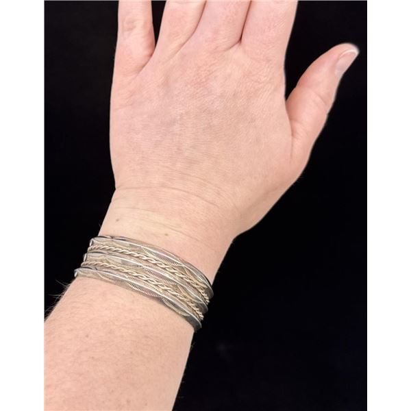Navajo Sterling Silver Twisted Bracelet