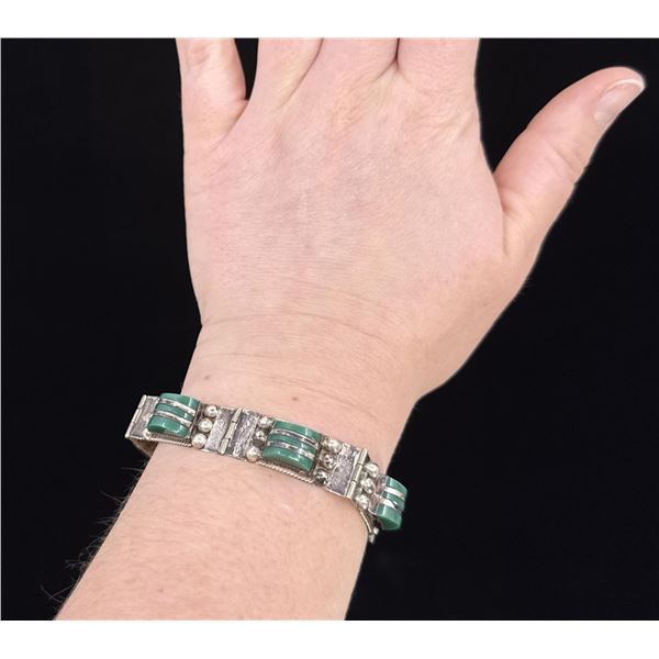 .800 Mexican Silver Panel Bracelet
