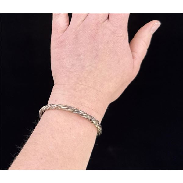 Navajo Sterling Silver Twisted Bracelet