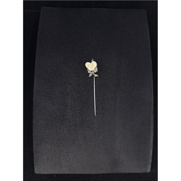 Austrian Black Forest Roe Deer Tooth Stick Pin