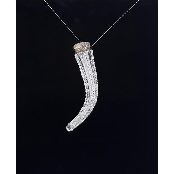 Sterling Silver Glass Cornucopia Perfume Bottle