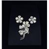 Image 2 : Sterling Silver Floral Brooch and Earrings