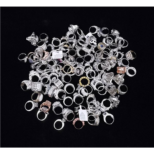 Group of Sterling Silver Rings