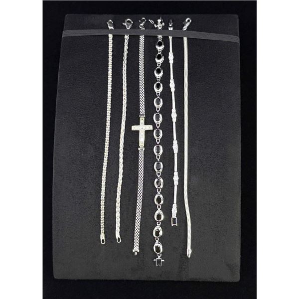 Group of Sterling Silver Bracelets