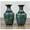 Image 2 : Pair of Chinese Cloisonne Enamel Vases