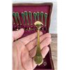Image 3 : Gold Tone and Green Enamel Flatware Set