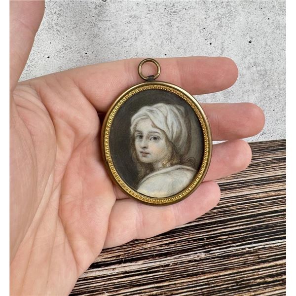 Portrait Painting on Ivory of Beatrice Cenci