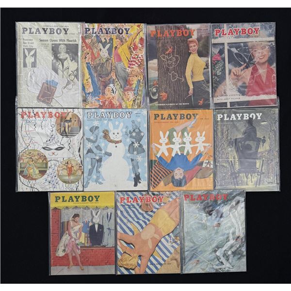 1955 Playboy Magazine Full Year Run
