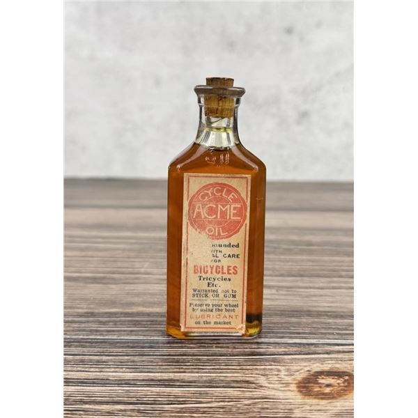 Acme Cycle Oil Bicycle Oil Bottle