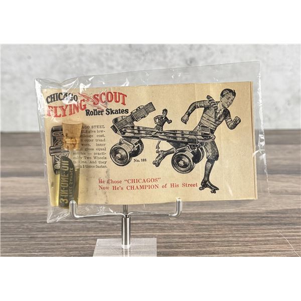 Chicago Flying Scout Roller Skates Oil Bottle