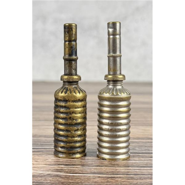 Early Ribbed Gun Reel Sewing Machine Oil Tins