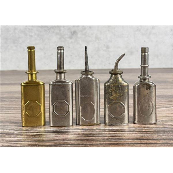 Antique Thumb Press Oil Cans