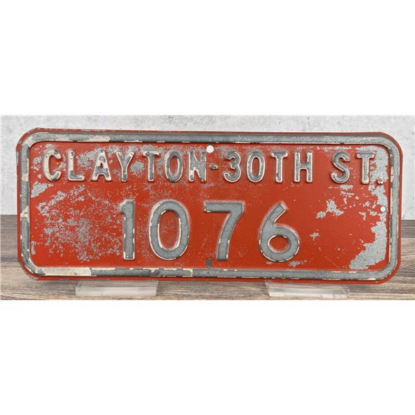 Clayton Wisconsin Street Address Sign