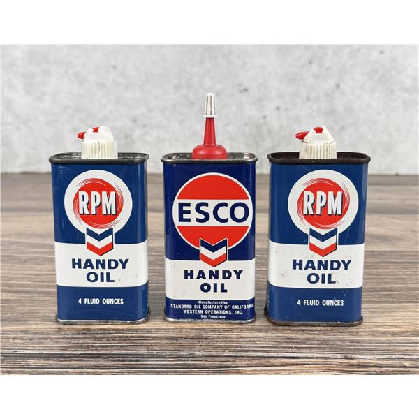 Standard Oil Handy Oil Tins Oiler Cans