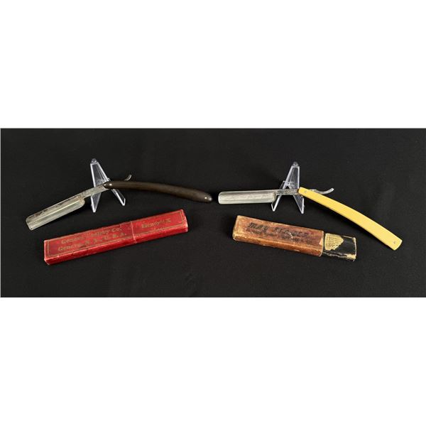 Pair Of Antique Straight Razors