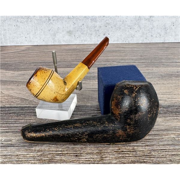 African Meerschaum Bulldog Block Smoking Pipe