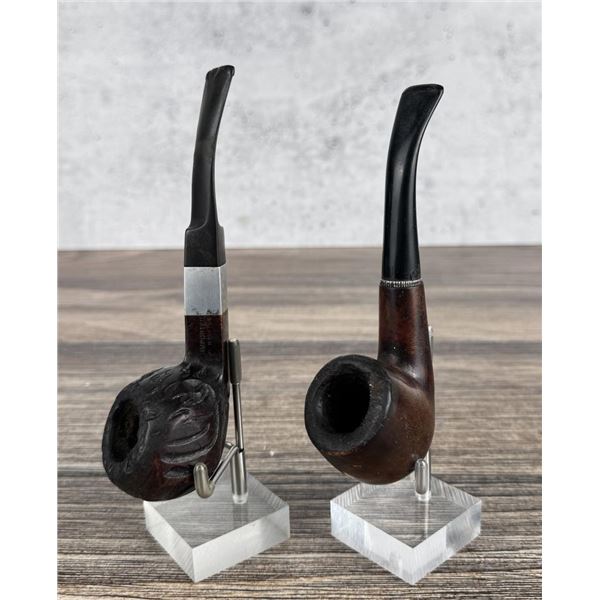 Pair Of Estate Tobacco Smoking Pipes