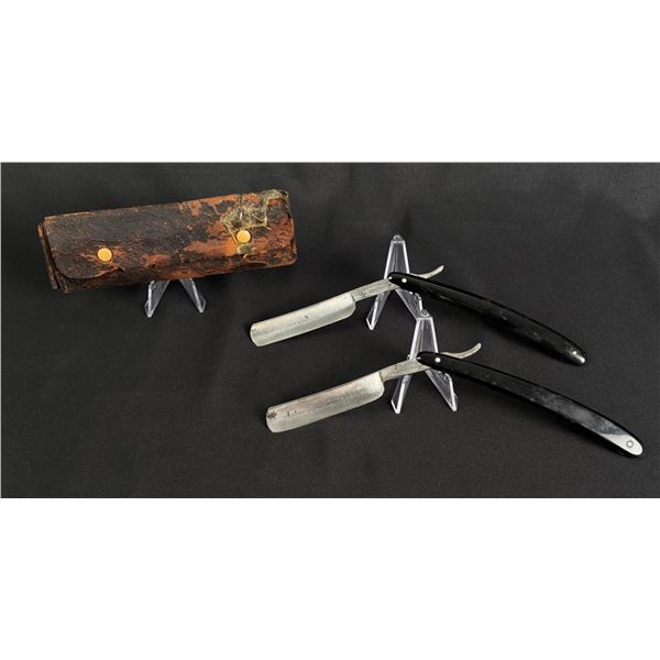 Pair George Wostenholm Sheffield Straight Razors