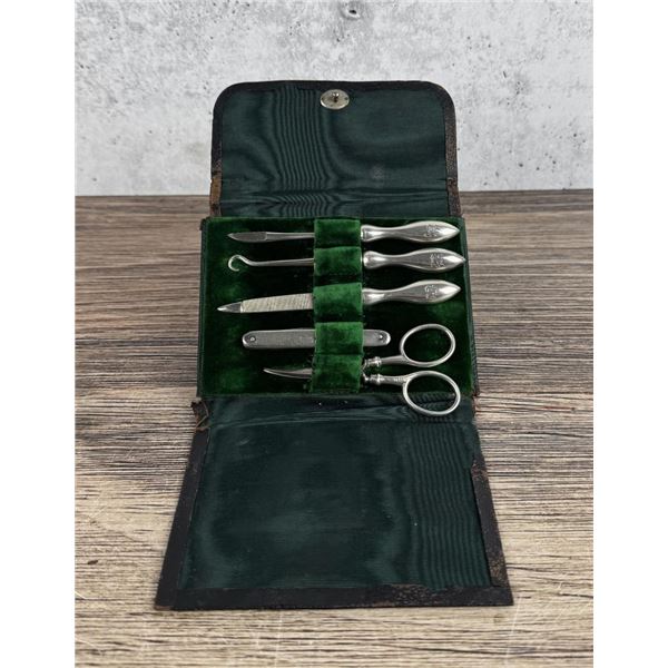 English Sterling Silver Handle Manicure Set