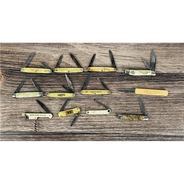 Collection of Advertising Pocket Knives