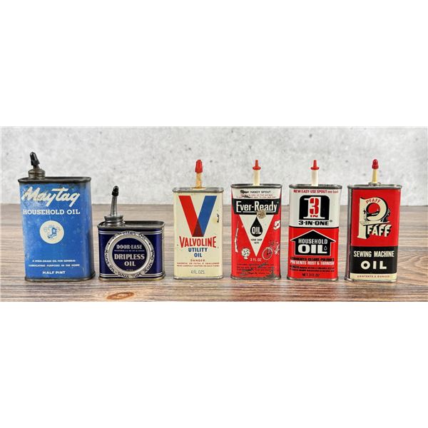 Collection of Handy Oiler Tin Oil Cans