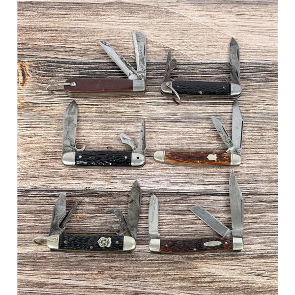 Collection of Scout Camp Pocket Knives