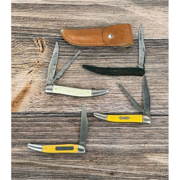 Collection of Fish Pocket Knives