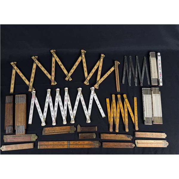 Collection of Antique Folding Rulers