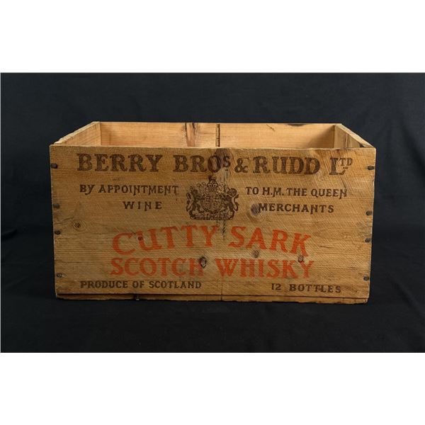 Cutty Sark Whisky Wood Shipping Crate