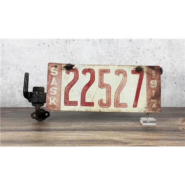 1917 Saskatchewan Canada License Plate