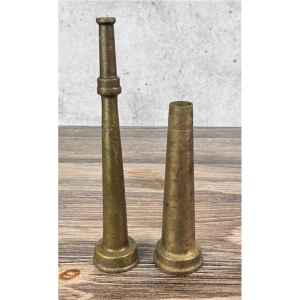 Pair of Antique Brass Fire Nozzles