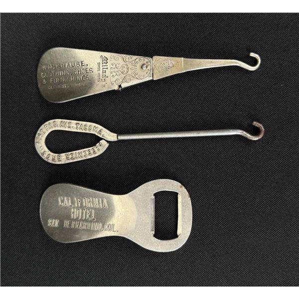 Advertising Shoe Button Hooks California Minnesota