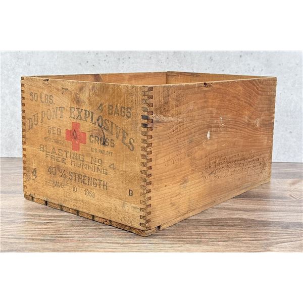 Dupont High Explosives Blasting Cord Wood Crate