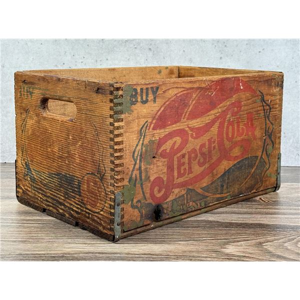 Pepsi Cola Double Dot Bottle Wood Crate