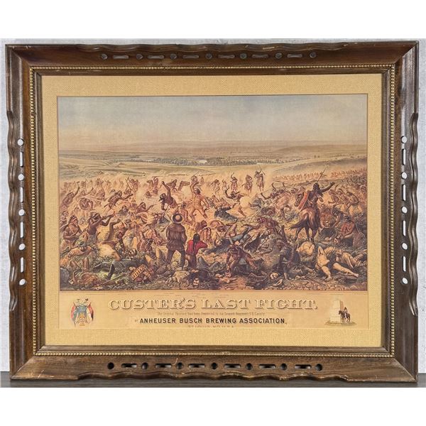 Anheuser Busch Custer's Last Stand Lithograph