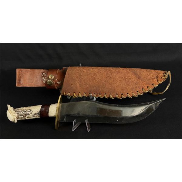 Custom Made Montana Horn Handle Bowie Knife